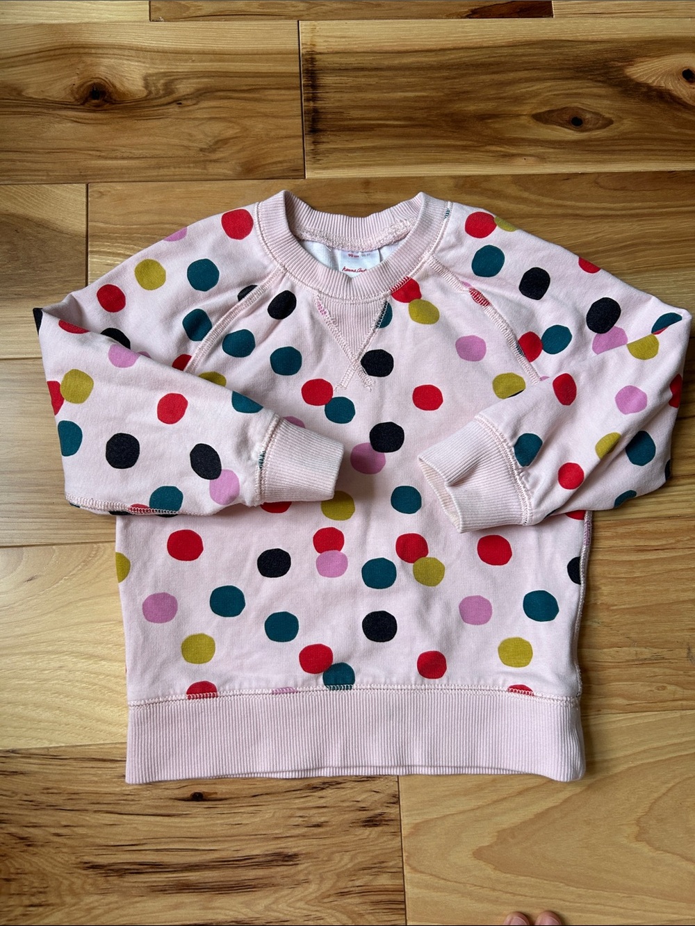 Hanna Andersson Polka dot crew neck sweatshirt